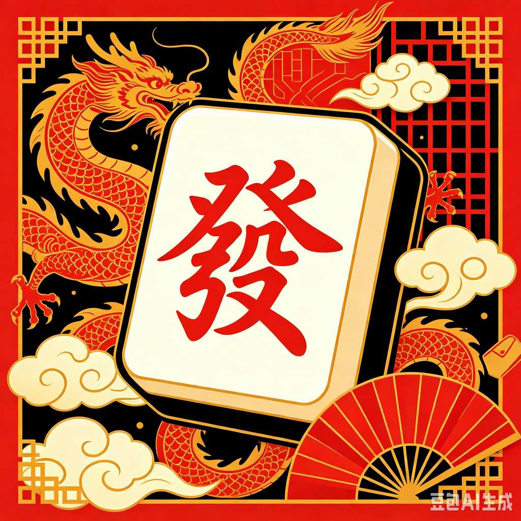 retro text mahjong tiles